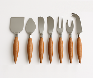 Sheeraz International Stainless Steel & Wood Handheld Portable 4-Piece Cheese Knife Set Wood Handle for Kitchen Restaurant Use - Product Image 4