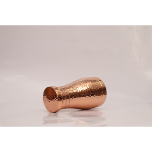 Pure Copper Water Bottle Handcrafted Hammered Design for Ayurvedic Health Benefits Eco-Friendly Bedside Carafe for Natural Detox - Product Image 2