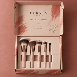 Boîte d'emballage en carton ondulé personnalisée CORALIS Brush Essentials imprimée - Product Image 2