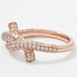 Élégante bague en or rose 14 carats avec diamant de laboratoire taille ronde de 1,45 carat, bague de fiançailles moderne en or rose, bijou raffiné, cadeau - Product Image 2