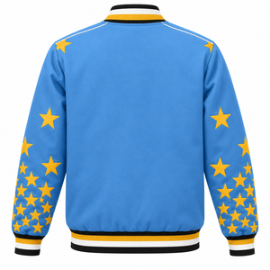 Veste varsity réversible coupe-vent brodée pour homme, grande taille, en mélange polyester/coton, style streetwear, manteau d'hiver - Product Image 2