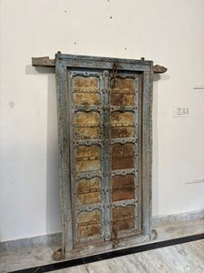 Paneles de Puerta de Madera Maciza Antigua con Marco Tallado a Mano, Puerta Principal de Lujo para Villas, Restaurantes, Hoteles y Hogares - Product Image 2