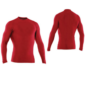 Vente flash - T-shirt de compression MMA personnalisé avec logo, long, en spandex uni, couleur unie, t-shirt de compression MMA en vente en ligne, haute qualité - Product Image 1