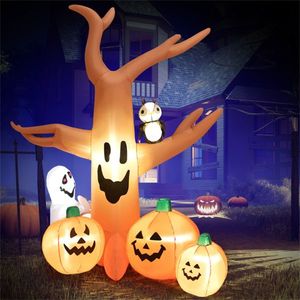 8 Foot Halloween <b>Inflatable</b> Pumpkin Outdoor Holiday Yard Decorations for Festive Decor - Product Image 6