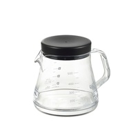 Server Kopi STRON Terlaris, Pot Kopi Transparan dengan Skala Takaran Akurat, Produk Buatan Jepang, Grosir