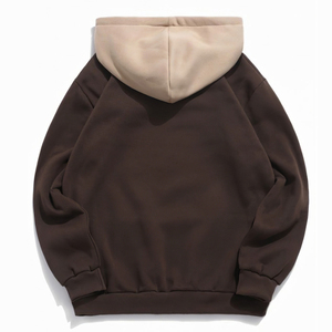 Sweats à capuche en molleton Street Wear unisexe, épais, vierges, personnalisables, patchwork, pour hommes, 100% coton mélangé, brodés - Product Image 6