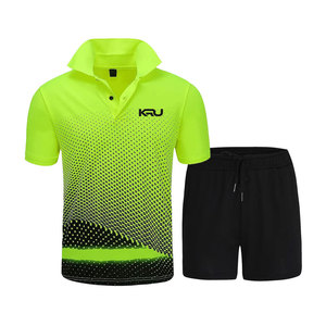 Uniforme de golf respirant et léger en maille imprimée pour hommes, vêtements de sport à séchage rapide, polyester/coton, entraînement - Product Image 1