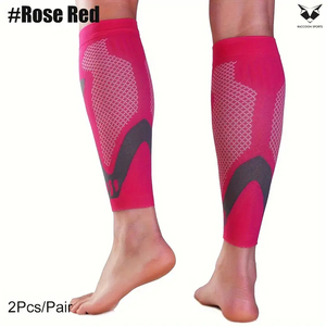 1 Pair Elastic Sports Compression Leg Sleeves Breathable <b>Mesh</b>, Multi-Color Options For Running & Exercise, Muscle Support - Product Image 4