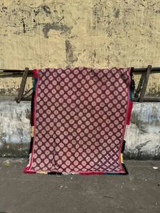 Bhawana Handicrafts Modern Eco-Friendly Hand Embroidered Carpet Design <b>Quilt</b> <b>Throw</b> 150x225 cm Cotton Blanket Geometric - Product Image 4