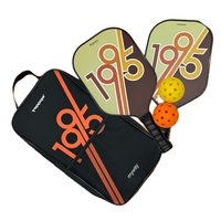 Ensemble de raquettes de pickleball TOPPRO sans bordure pour 2, épaisseur 14 mm, noyau en polypropylène alvéolé, face en fibre de verre, poignée en PU, unisexe
