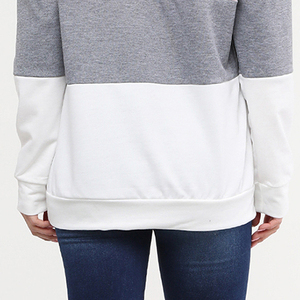 Sudadera con Capucha para Mujer, Diseño Color Block, Manga Larga, Tejido de Mezcla de Algodón, Estilo Casual para Otoño, con Bolsillos - Product Image 4