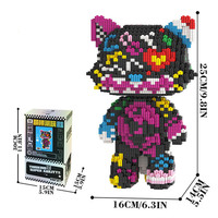 MPIN 25cm M64 Jouet de Construction Chat Cartoon Collectible Kit DIY Modèle Adulte