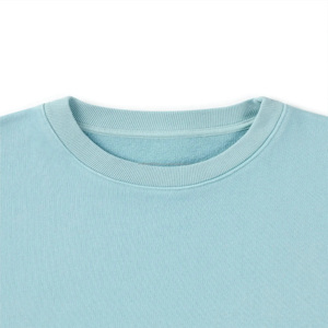 Wholesale Men's 100% Cotton Casual Top Long-Sleeved T-Shirt Crew Neck Hoodie with 3D Embroidered Logo Solid <b>Pattern</b> Design - Product Image 3