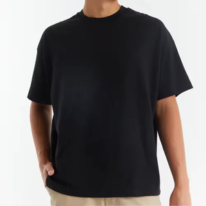 Camiseta Casual de Algodón para Hombre, Cuello Redondo, Manga Corta, Corte Regular, Color Negro, Ecológica y Transpirable - Product Image 3