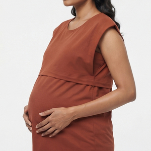 Camiseta sin mangas para maternidad, camiseta cómoda para amamantar, camiseta de maternidad para primavera y verano para mujer - Product Image 6