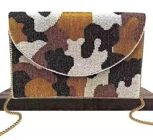 Bolso de mano de lujo con cuentas de cristal para la noche, proveedor mayorista, cartera artesanal con cuentas a juego - Product Image 2