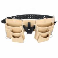 Ceinture à outils en cuir de vachette véritable sur mesure sac double face à bas prix pour l'usine de pochettes à outils en toile pour plombiers et électriciens