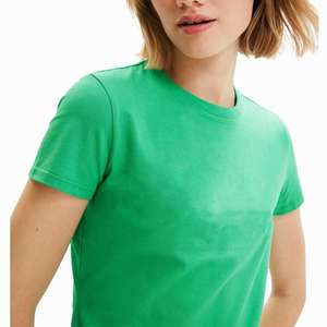 เสื้อยืดครอปสีเขียวแบบยูนิเซ็กส์ ทรงลำลอง ใส่สบาย ระบายอากาศได้ดี เป็นมิตรกับสิ่งแวดล้อม เหมาะสำหรับฤดูร้อน แฟชั่นพื้นฐาน - Product Image 2