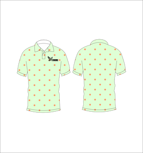 เสื้อโปโลผู้ชายแบบสั่งทำพิเศษ สีเขียวมิ้นท์ลายจุด สำหรับกอล์ฟ ระบายเหงื่อได้ดี แขนสั้น ประสิทธิภาพสูง ผู้ผลิต OEM - Product Image 6