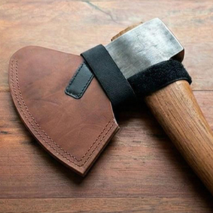 Custom Logo High Quality Axe Leather Sheath Wholesale Manufacturers Custom Made High Quality Pure Cowhide Handmade Sheath - Product Image 3
