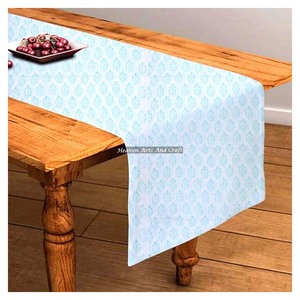 Floral Block Printed Cotton Table <b>Runner</b> For Dining Table Home And Hotel Decor For Wedding Events Home Decor Outdoor Use - Product Image 3