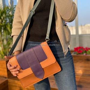 Bolso bandolera de Color rechoncho de cuero reciclado de nuevo estilo, bolso de cuero de piel con estampado de animales de alta calidad, bolso de hombro multicolor para mujer - Product Image 2