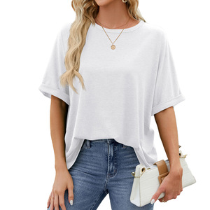 Wholesale 100% Cotton Women's T-Shirt Modern Fashionable Design with Floral Decoration High Quality Luxury <b>Tshirt</b> for Ladies - Product Image 2