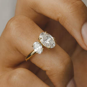 IGI/GIA Lab Grown Cut Diamond Vintage 14K Anillo de boda/compromiso amarillo Unisex Oro blanco fino para fiesta de aniversario-Worthy - Product Image 2