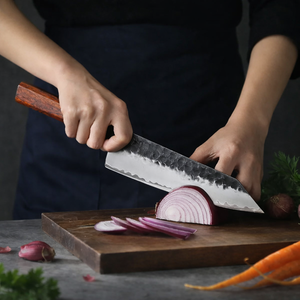 Cuchillos de Chef Premium Hechos a Mano por Edge Master Manufacture, Personalizables, Hoja de Acero al Carbono OEM, Mango de Madera, Aptos para Lavavajillas - Product Image 2