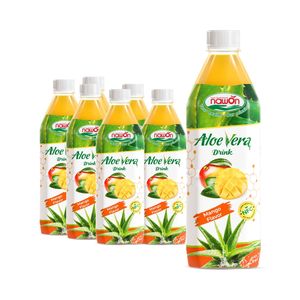 Boissons au jus d'aloe vera les plus vendues, saveur mangue, jus de fruits NFC, bouteille de 500 ml, NAWON Food and Beverage Vietnam, boisson rafraîchissante - Product Image 1