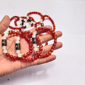 สร้อยข้อมือพลอยคาร์เนเลียนสีแดงราศีกันย์ ลูกปัดธรรมชาติ เครื่องประดับโหราศาสตร์ ขายส่ง - Product Image 4