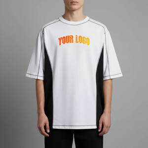 เสื้อยืดผู้ชายทรงหลวมแบบดรอปโชว์เดอร์ เสื้อยืดโอเวอร์ไซส์สั่งทำได้ สำหรับร้านค้าสตรีทแวร์ จัดส่งรวดเร็ว เสื้อยืดลายกราฟิก - Product Image 1