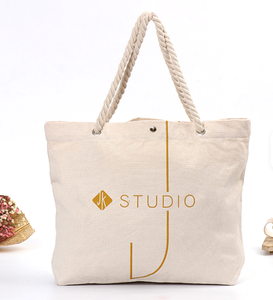 Bolsa de Compras de Yute Orgánico con Cierre Superior y Asas Suaves - Product Image 5