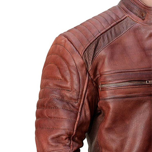 Top Selling Brown <b>Men</b> <b>Leather</b> <b>Jacket</b> Hot Selling 100% Genuine <b>Leather</b> <b>Jacket</b> <b>Leather</b> Fashion <b>jacket</b> for <b>men</b> - Product Image 2