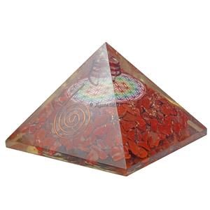 Pyramide Orgone Tourmaline noire de qualité supérieure sculptée Agate guérison Reiki symbole amour Style mascotte pour la méditation décor à la maison - Product Image 2