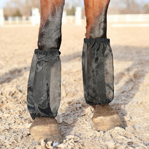 Botas de Montar a Caballo Personalizables de Malla y Neopreno con Protección UV, Diseño Transpirable, Antideslizantes, Juego de 4 (Negras) - Product Image 1