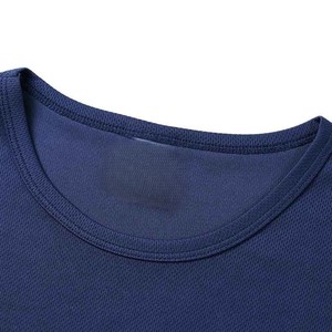 Camiseta de Algodón de Color Sólido para Hombre, Manga Corta, Cuello Redondo, Corte Regular, Informal, Tejido de Punto, Color Gris Liso, Tela Cómoda - Product Image 2