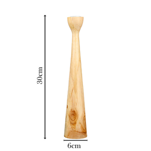 Support de bougie haut de gamme en bois, style nordique rustique, pour bougies chauffe-plat, accessoire de décoration Ramadan, par MULTI CRAFT - Product Image 5