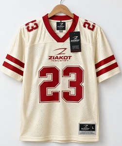 Venta al por Mayor Directa de ZIAKOT INDUSTRY - Jersey de Fútbol Americano Auténtico Personalizado en Malla Roja - Product Image 1
