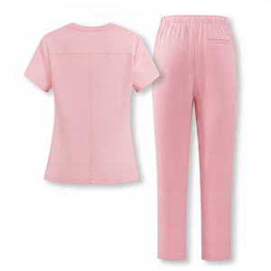 Tenue médicale tissée à col en V et manches courtes pour femmes, uniforme d'hôpital, salle d'opération, infirmière, médecin, vêtements de travail lavables, combinaison médicale - Product Image 2