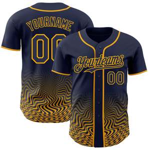 เสื้อเบสบอลแบบกำหนดเอง Yourteams 00 พิมพ์ลายแบบระเหิด โพลีเอสเตอร์ระบายอากาศได้ดี แขนสั้น ใส่ได้ทุกฤดู - Product Image 1