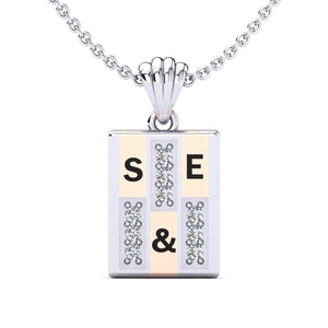 Colgante de Plata 925 con Letra y Moissanita, Diseño de Lujo, Estilo Hip Hop, Unisex, Regalo para Fiestas, Colgante para Boda - Product Image 2