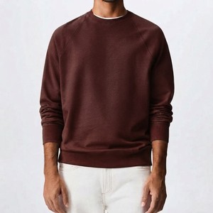 Tendance du moment : Sweat-shirt unisexe bordeaux à col rond, coupe classique, tricoté 100% coton, pull décontracté brodé style Hip Hop - Product Image 4