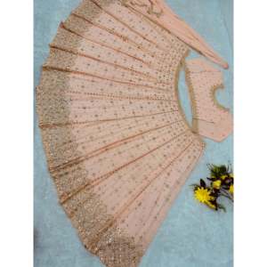 Belle tenue de soirée pour femmes ensemble Lehenga Choli et Dupatta - Product Image 6