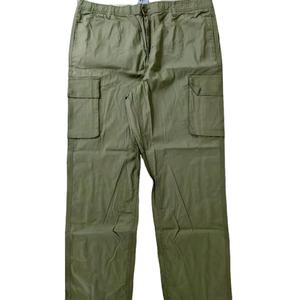 Pantalon de jogging décontracté ample pour homme 100 % coton infroissable, style cargo, long, taille mi-haute, coupe ample, délavé coloré, léger, idéal pour l'été et le travail - Product Image 2