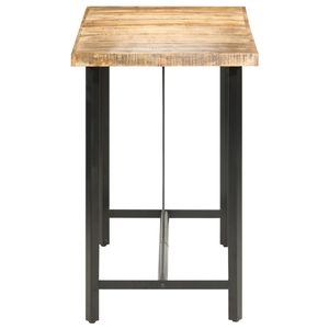 Tavolo da Bar in Legno di Mango Grezzo Marrone e Nero con Struttura in Ferro Verniciato a Polvere, Design Moderno Unico - Product Image 3