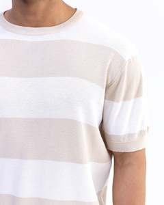 Camiseta de Punto Ligera para Hombre, Camiseta Informal Cómoda, Camiseta de Tela Texturizada Transpirable, Fabricante Mayorista OEM - Product Image 3