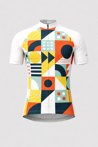 เสื้อจักรยานแบบไม่มีแขน ระบายอากาศ ป้องกันแบคทีเรีย พิมพ์ลายดิจิตอลชื่อทีม ดีไซน์เรขาคณิต โพลีเอสเตอร์ 100% สำหรับทุกเพศ รับผลิตแบบ OEM - Product Image 3