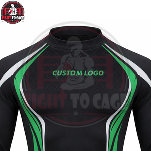 Rashguard 2026 MMA BJJ à manches longues, protection solaire, séchage rapide, confortable, super extensible, logo personnalisé, durable, imprimé numériquement - Product Image 4