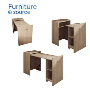 Durable MDF Melamine Office <b>Table</b> Storage Cabinet Foldable Adjustable <b>Space</b>-<b>Saving</b> Home Work Areas Quality Vietnam Factory Made - Product Image 1